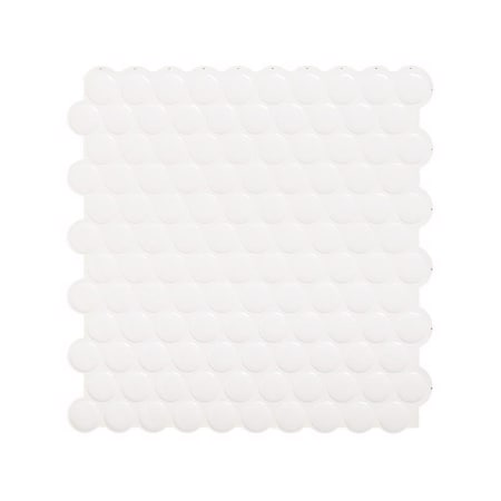 Smart Tiles Smart Tiles 8.95 in. W X 8.98 in. L White Glazed Vinyl Adhesive Wall Tile 4 pc SM1184G-04-QG